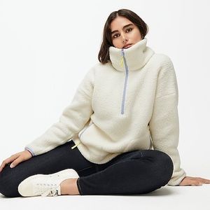 J Crew Polartec® sherpa fleece half-zip